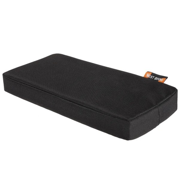 Sedile morbido per portapacchi posteriore della bicicletta 32 × 15,5 × 3,5 cm imbottitura in schiuma rimovibile lavabile con fissaggio tramite cinghie per bambini nero