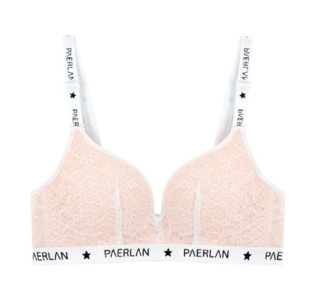 Seducente reggiseno sportivo con scollatura crema 90C