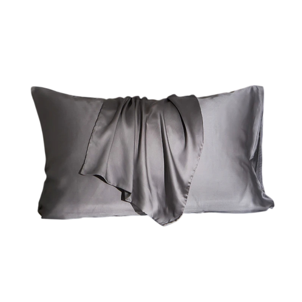 Seidenkissenbezug farbig 50x80 cm Luxuriöser Stoff Natürliche Weichheit Schutz für Haar und Haut Elegantes Schlafzimmer-Accessoire grau