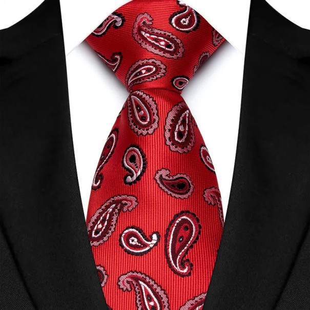 Seidenkrawatte mit markantem Muster 145 x 8 cm Business- und Gesellschaftsveranstaltungen Luxuriöse Herrenkrawatte Elegantes Accessoire Hochwertige 1