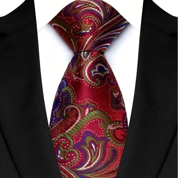 Seidenkrawatte mit markantem Muster 145 x 8 cm Hochwertige Seide Business- und Gesellschaftsveranstaltungen Luxuriöse Herrenkrawatte Elegantes 1
