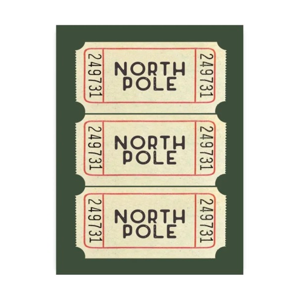 Seinäplakaatti pohjoisnavan lipuista 15 × 20 cm kangastuloste beige jouluteema sisustuselementti ilman kehystä 1
