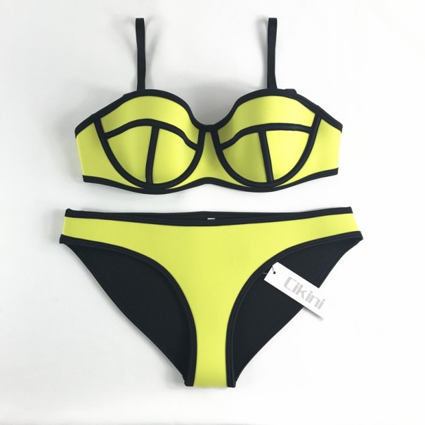 Seksowne bikini damskie - żółte M