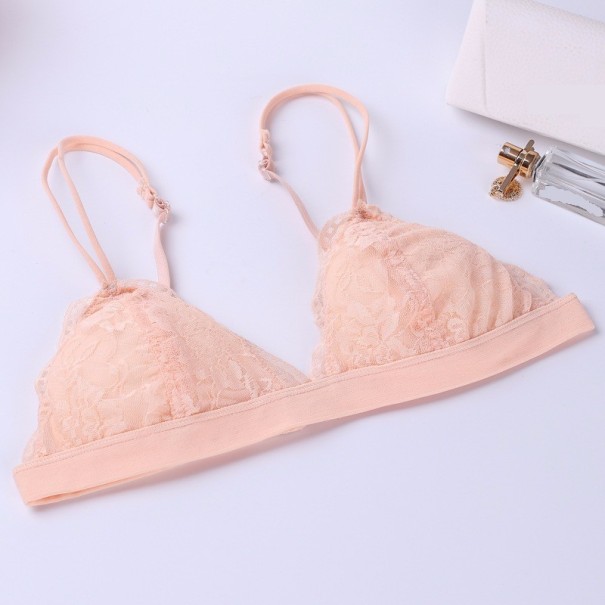 Seksowny biustonosz damski typu bralette J993 kremowy S