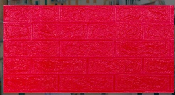 Selbstklebende 3D-Wandtapete 70 x 38 cm rot