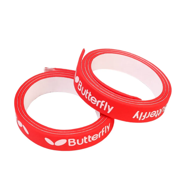 Selbstklebende Bänder für die Kanten von Tischtennisschlägern 2 Stück 45 x 1 cm Schutband für Tischtennisschläger Langlebiges Sportzubehör rot