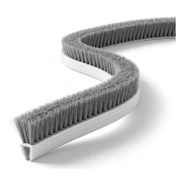 Selbstklebende Bürstendichtungen für Fenster und Türen 7 x 6 mm Länge 10 m Dicke Bürste aus Polypropylen Grau Für Schiebetüren Fenster und Schränke 1