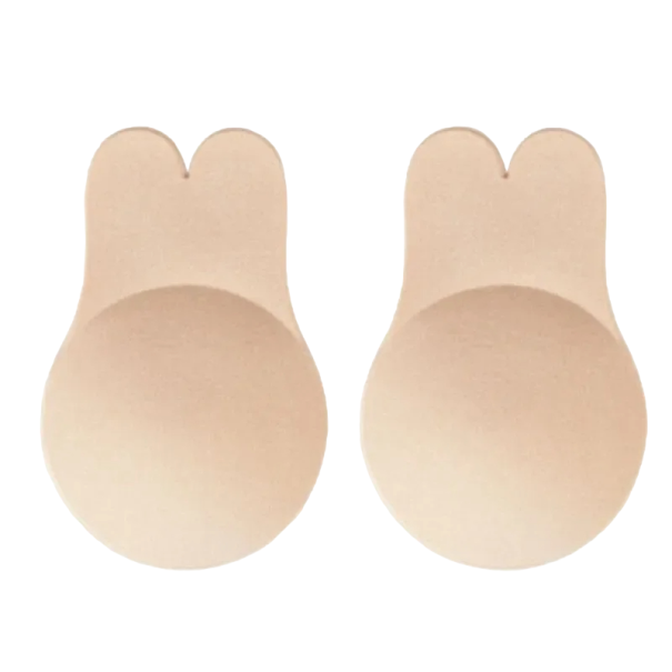 Selbstklebende unsichtbare BH-Push-up-Effekt-Brustaufkleber, wiederverwendbar, 2 Stück beige D