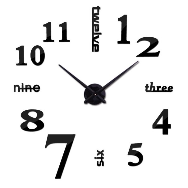 Selbstklebende Wanduhr G1581 rot M