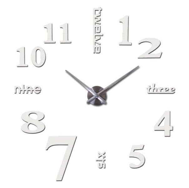 Selbstklebende Wanduhr G1581 weiß S