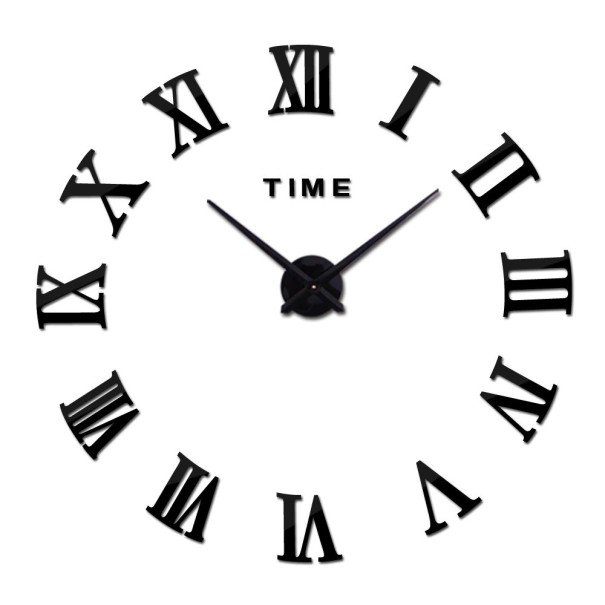 Selbstklebende Wanduhr G1691 schwarz 94 cm