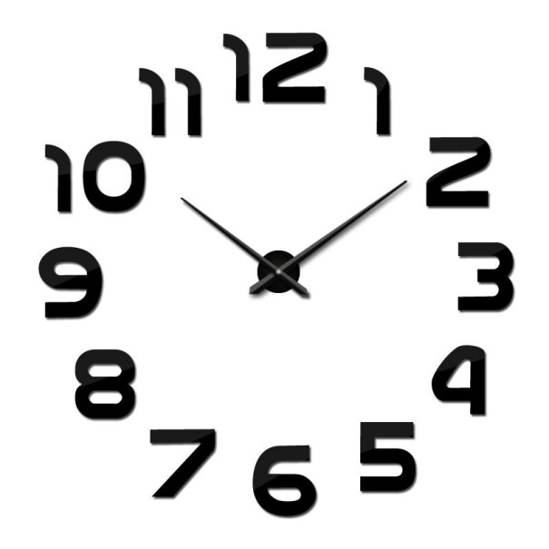Selbstklebende Wanduhr G1699 schwarz 68,5 cm