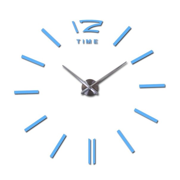 Selbstklebende Wanduhr G1708 hellblau 119 cm
