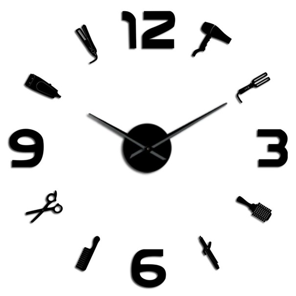 Selbstklebende Wanduhr G1807 schwarz 94 cm