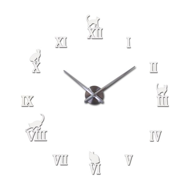 Selbstklebende Wanduhr G1809 weiß 94 cm