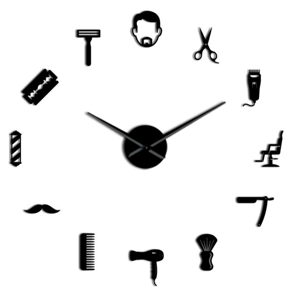 Selbstklebende Wanduhr G2125 schwarz 68,5 cm