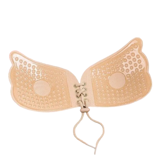 Selbstklebender, selbstklebender BH, unsichtbarer Push-Up-BH, straffender Silikon-BH beige B
