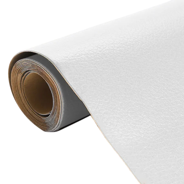 Selbstklebendes Leder-Reparaturpflaster 50 x 65 cm Selbstklebendes Pflaster zur Reparatur von Möbeln, Sofas, Autositzen und Schuhen Starkes Lederband mit Klebstoff für DIY-Reparaturen weiß
