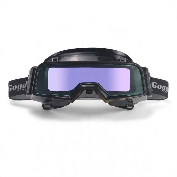 Selbsttönende Schweißbrille TX-R00 Sichtfeld 9 x 3,4 cm Tönung DIN9 bis DIN13 Solarenergie Material PP Schwarz Zum Schweißen 1