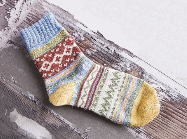 Selena női pamut zokni sárga