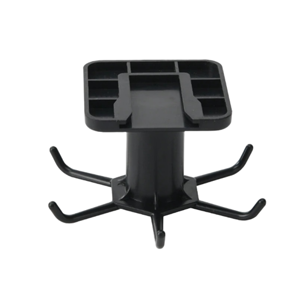 Self-Adhesive Kitchen Organiser with Hooks 360-Degree Rotating Organiser 6 x 5.5 cm black