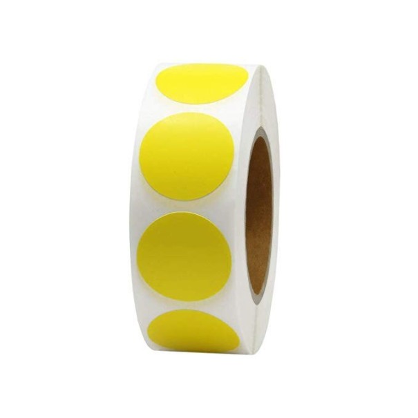 Self-adhesive Round Labels 500 pcs yellow