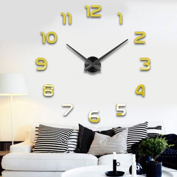 Self-Adhesive Wall Clock G1591 gold M