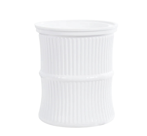 Self-Watering Two-Part Flower Pot 10 x 12 cm Plastic Flower Pot with Water Reservoir Semi-Transparent Flower Pot for Houseplants white