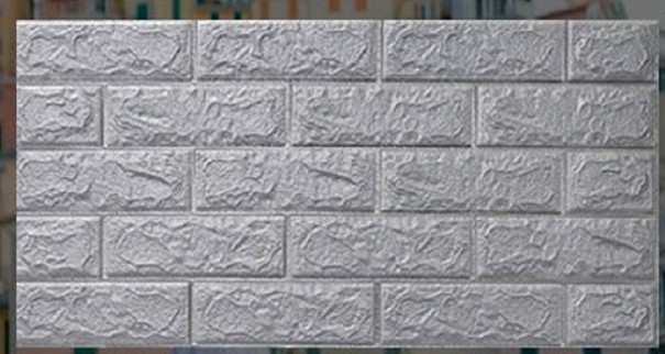 Selvklæbende 3D-tapet 70 x 38 cm grå