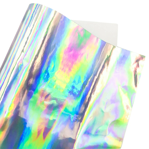 Selvklæbende vinyl laser sølvfolie 30 x 100 cm selvklæbende dekoration holografisk folie skærefolie til kunsthåndværk scrapbooking gør-det-selv 1