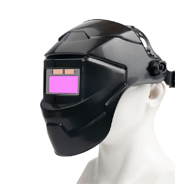 Selvmørkende svejsehjelm til lysbuesvejsning Svejsemaske med solpanel Varmebestandig maske til svejsere 28 x 20 cm 1