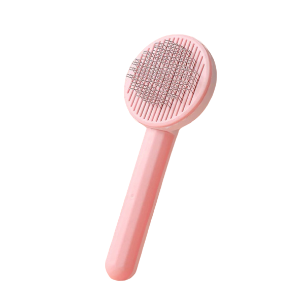Selvrensende kæledyrsbørste P3979 rosa