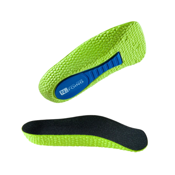 Semelles de chaussures 1,5 cm Couleur neutre Augmentation de la taille Amortissement des chocs Confort de marche Allègement du talon vert
