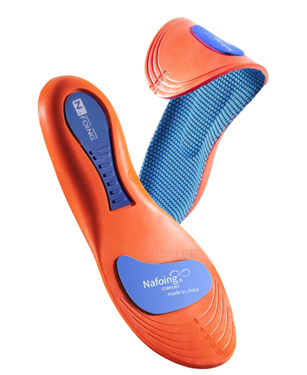 Semelles de couleur bleue Confort rembourré doux Absorption de la sueur Support des pieds Protection contre les ampoules Confort de marche Usage quotidien 41-42