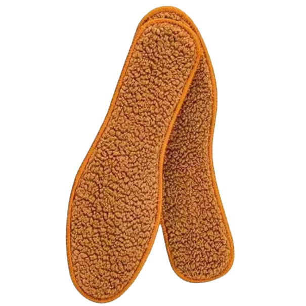 Semelles en laine d'hiver couleur marron Semelles isolantes chaudes en laine de mouton Contre le froid et l'humidité Confort de port Isolation des chaussures en hiver 38