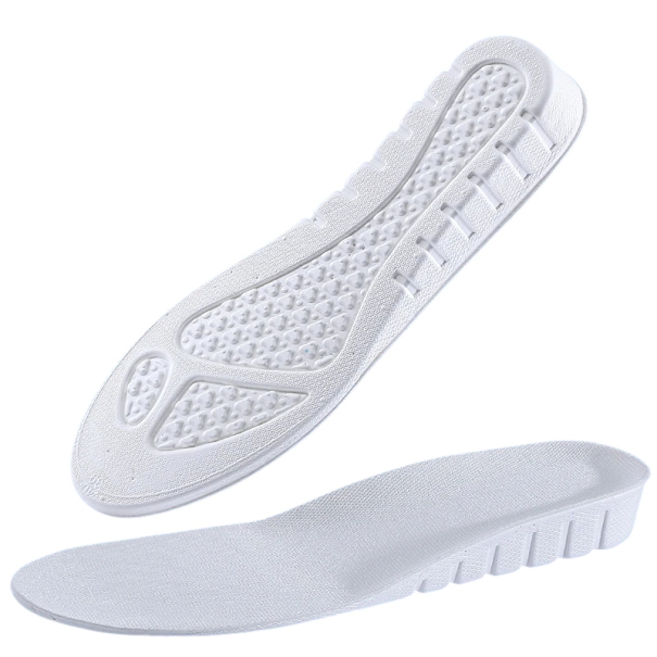 Semelles en mousse blanches de 2,5 cm Élévation de la stature Amorti doux Absorption des chocs Matériau respirant Confort au pas Forme adaptable 37-38