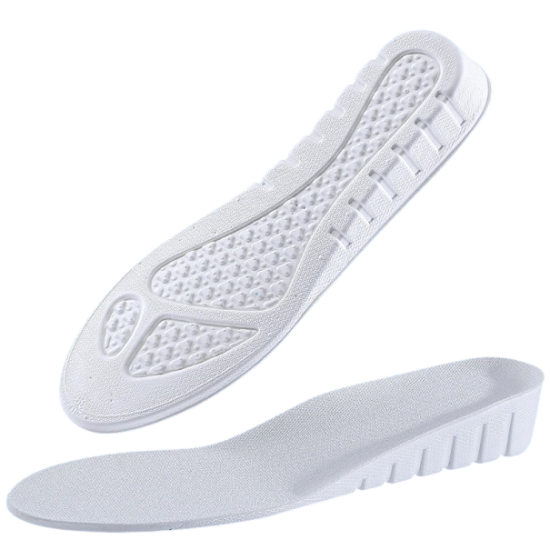 Semelles en mousse blanches de 3,5 cm Élévation de la stature Amorti doux Absorption des chocs Surface respirante Marche confortable Ajustement de la taille des chaussures 39-40