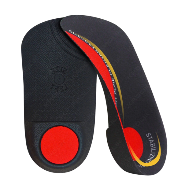 Semelles orthopédiques en mousse noires Amortissement Support de la voûte Matériau respirant Confort lors de la marche et de la station debout 39-42