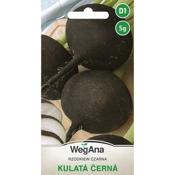 Semințe ridiche neagră Rotundă neagră 400 buc iarnă soi cu bulbi rotunzi pentru semănat vara și depozitare pe termen lung