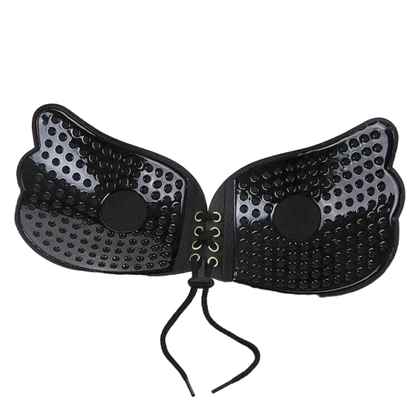 Seno autoaderente adesivo Invisibile push up reggiseno Reggiseno in silicone modellante nero C