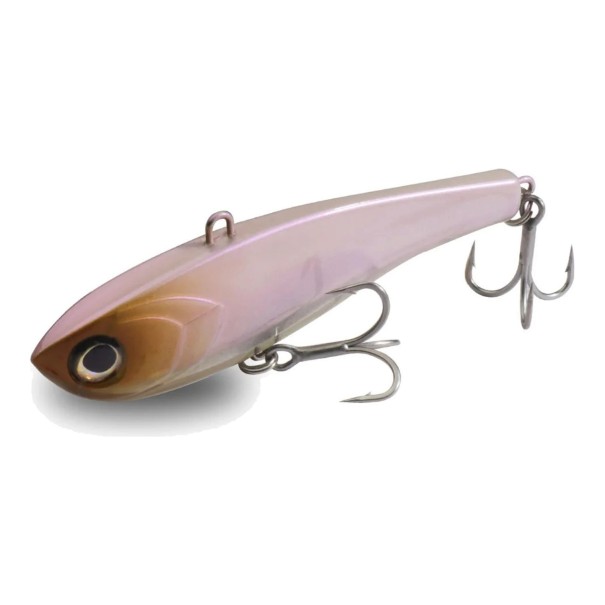 Señuelo vibrante VIB 9 cm 34,5 g Hundido con sonajero y ojos 3D Dos triples Para lanzado a distancia y spinning blanco