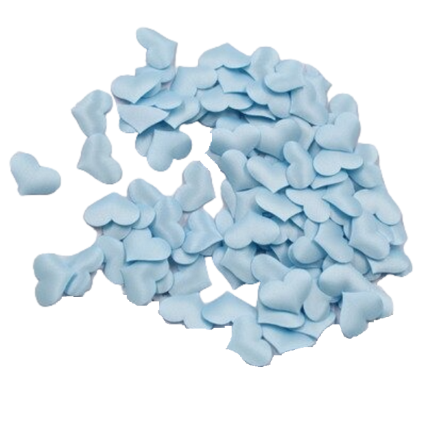 Serca ozdobne 2 cm 100 szt jasnoniebieski