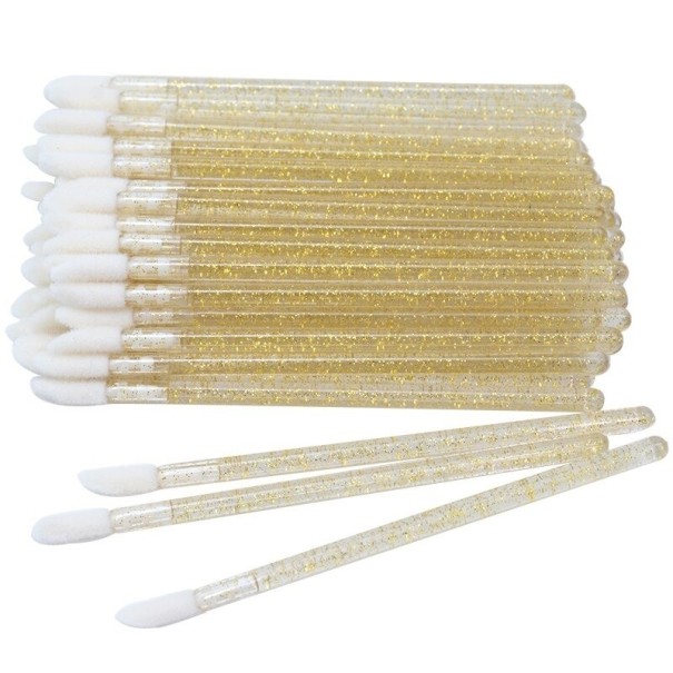 Série d'applicateurs pour les lèvres et les cils 50 pcs P3311 doré