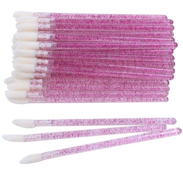 Série d'applicateurs pour les lèvres et les cils 50 pcs P3311 rose foncé