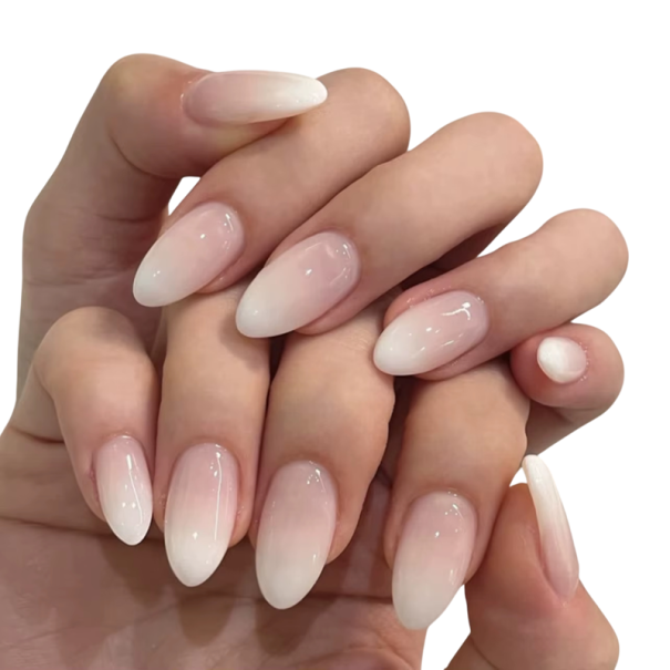 Série de conseils de manucure délicats 24 pcs Taille moyenne Ongles autocollants en acrylique 3D Forme amande Ongles de design cosmétique 1