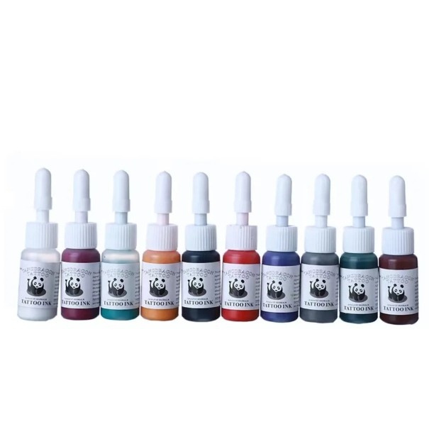 Série professionnelle d'encres de tatouage 5 ml 10 couleurs Encres de tatouage de qualité pigmentée Couleurs de tatouage permanentes Fournitures de tatouage 1