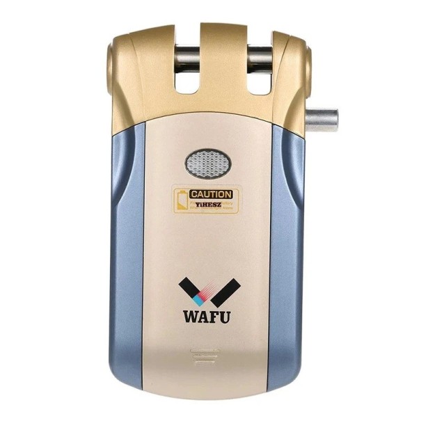 Serrure de sécurité WAFU pour porte avec télécommande 155 x 96 x 80 mm en acier inoxydable verrouillage électronique pour la maison doré