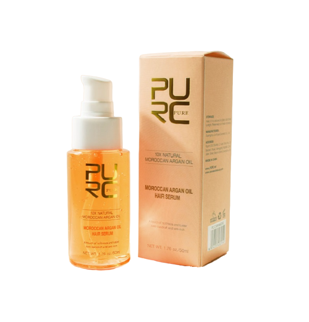 Sérum capilar com óleo de argão, esqualano e vitamina E Sérum para cabelos finos, fortes, brilhantes e elásticos Sérum para cuidados capilares e do couro cabeludo 50 ml 1