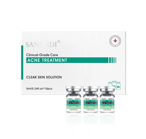 Sérum pour le visage contre l'acné en ampoules 10 × 5 ml pour revitaliser la peau, peau propre et lisse, soin cosmétique pour les peaux à problèmes 1