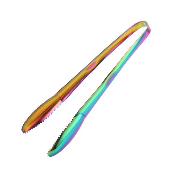 Serveertang van roestvrij staal regenboogkleur